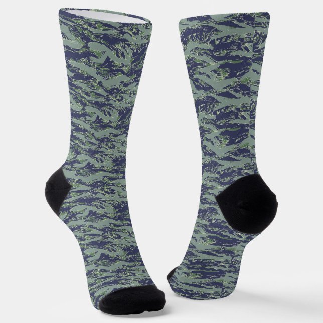 Tigerstripe Camouflage Military Pattern Socks (Angled)