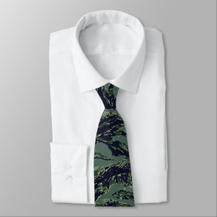 Tigerstripe Green Camouflage Pattern Tie