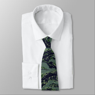 Tigerstripe Green Camouflage Pattern Tie