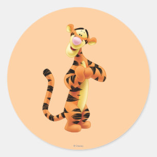 Tigger 1 classic round sticker