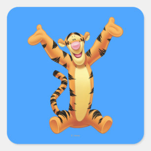 Tigger 8 square sticker