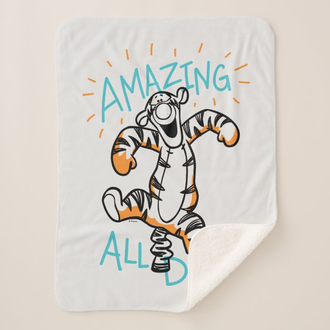 Tigger | Amazing All Day Sherpa Blanket (Front)
