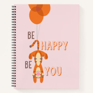 Tigger   Be Happy Be You Quote Notebook