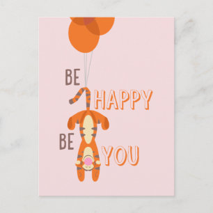 Tigger Be Happy Be You Quote Postcard