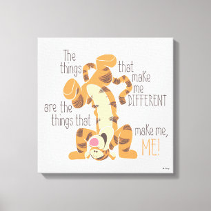 Tigger   Make Me, Me Quote 2 Canvas Print