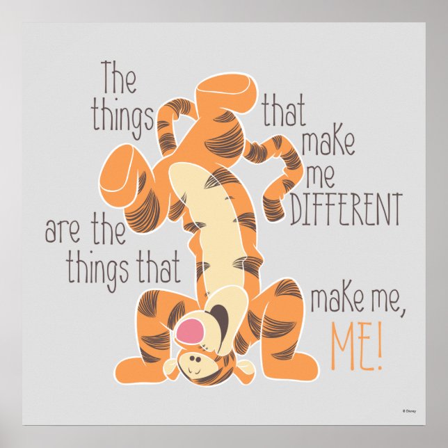 Tigger | Make Me, Me Quote Poster (Front)