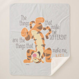 Tigger   Make Me, Me Quote Sherpa Blanket