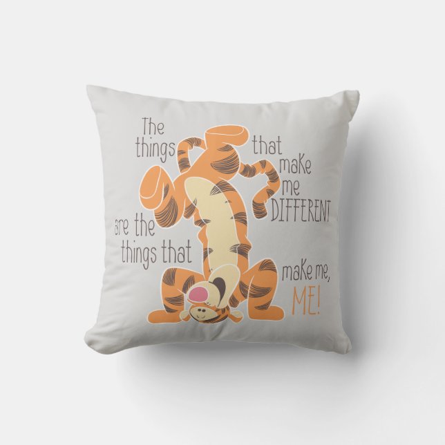 Tigger | Make Me, Me Quote Throw Pillow (Front)