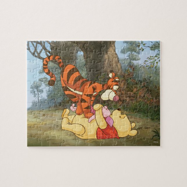 Tigger Pounce on Piglet & Pooh Jigsaw Puzzle (Horizontal)