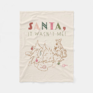 Tigger   Santa, It Wasn't Me Fleece Blanket