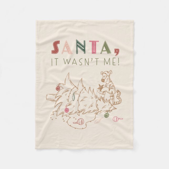 Tigger | Santa, It Wasn't Me Fleece Blanket (Front)