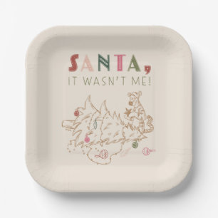 Tigger   Santa, It Wasn't Me Paper Plate