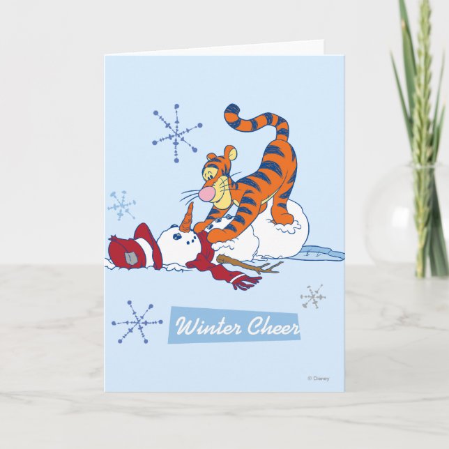 Tigger Winter Cheer Holiday Card (Front)