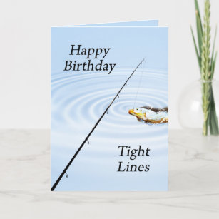 Fly Fishing Happy Birthday Card