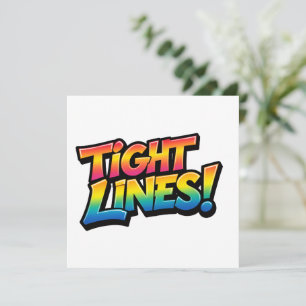 Tight Lines Rainbow Gradient Funny Fishing Gift