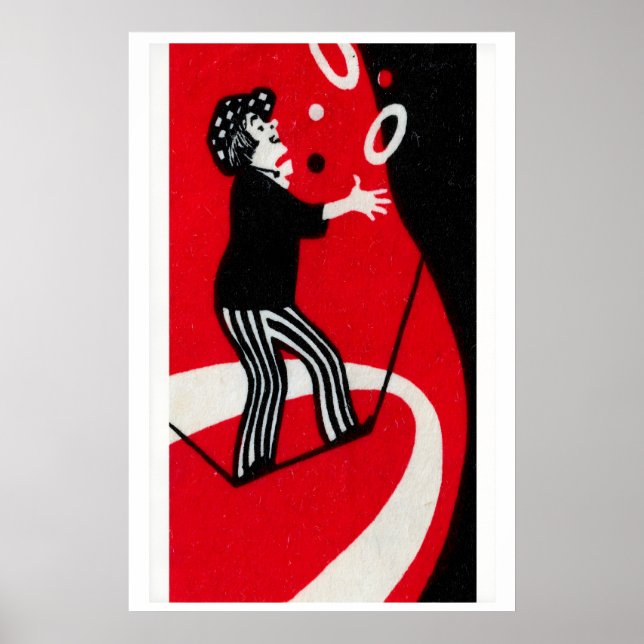 Tightrope Juggler - Matchbox Print - Aesthetic (Front)