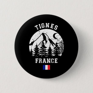Tignes France Alps Ski Resort Alpine Skiing French 2 Inch Round Button