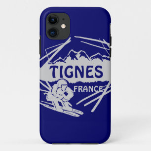 Tignes France blue grey ski logo iphone 5 case