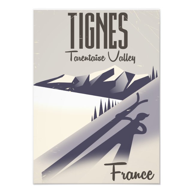 Tignes, France ski travel poster (Front)