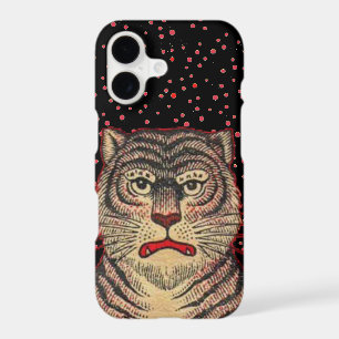 Tigre asiatique rayé vintage féroce