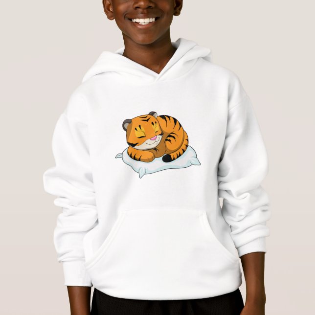 Tigre au coucher avec Coussin (Devant)