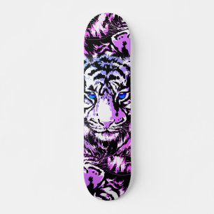 Tigre blanc de Sibérie - Tiger Skateboard bleu