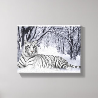 Tigre blanc en toile