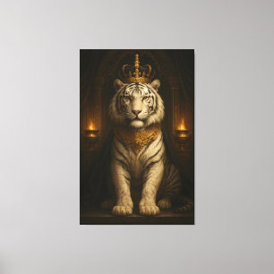 Tigre Blanc Royal • Toile d'Art Fin de Luxe