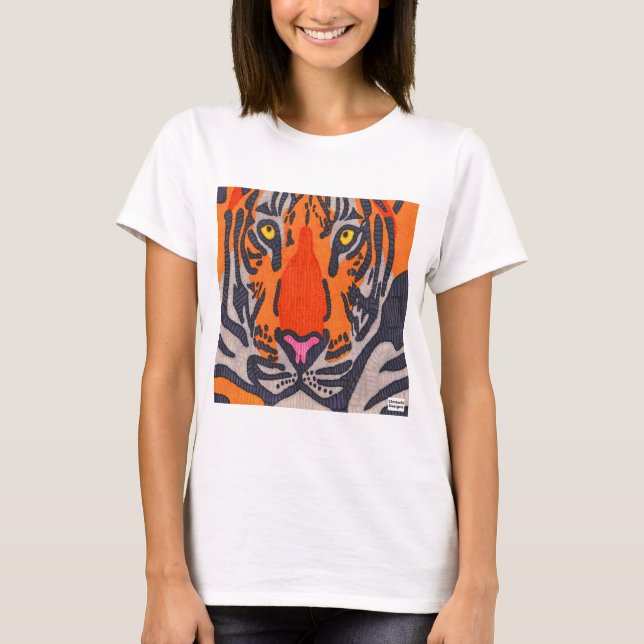 Tigre (blanc) - T-shirt féminin (Devant)