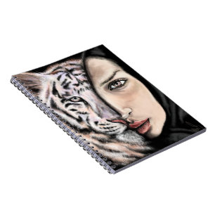 Tigre blanche - Carnet émotion - Peinture