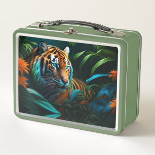 Tigre dans la jungle Lunchbox en métal
