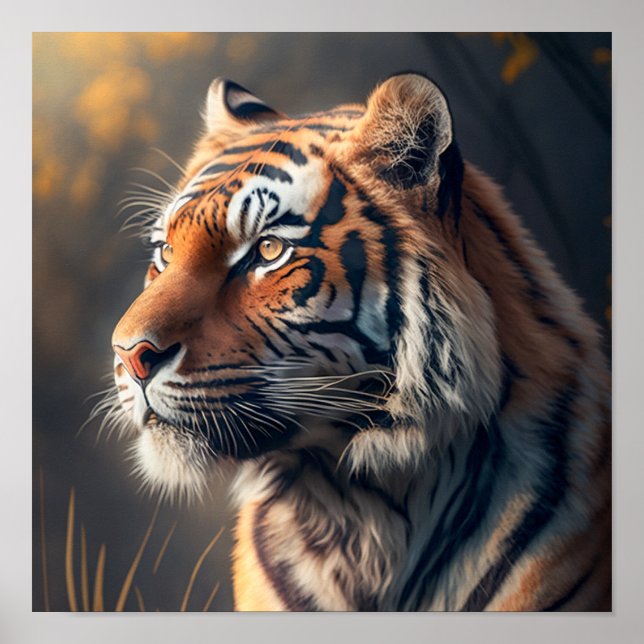 Tigre dans la nature Poster Papier (Matte) 12" x 1 (Devant)
