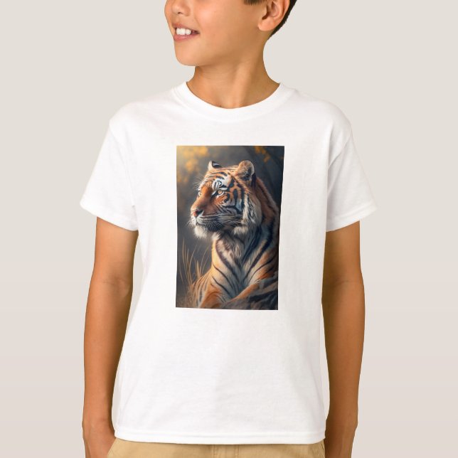 Tigre dans la nature T-shirt de base pour enfants (Devant)