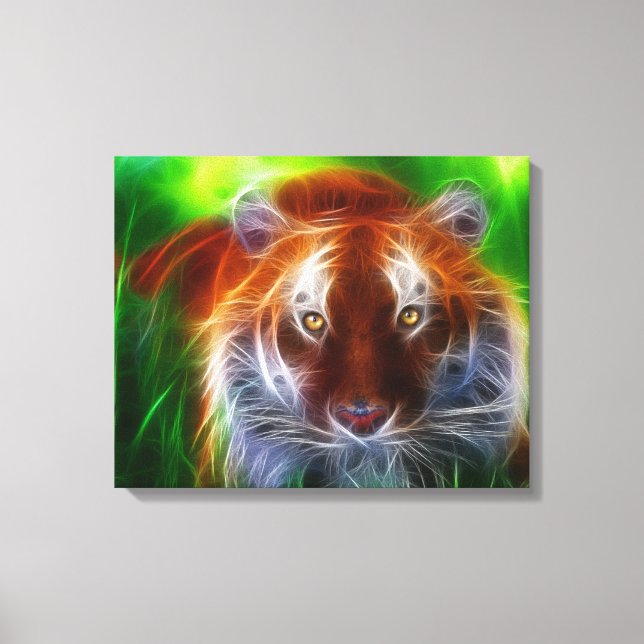 Tigre dans la toile enveloppée d'herbe (Recto)