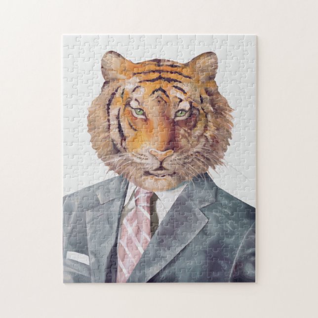 Tigre dans le puzzle d'Armani (Vertical)