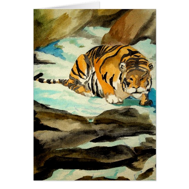 Tigre d'aquarelle (Devant)