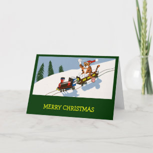 Tigre de carte de Noël