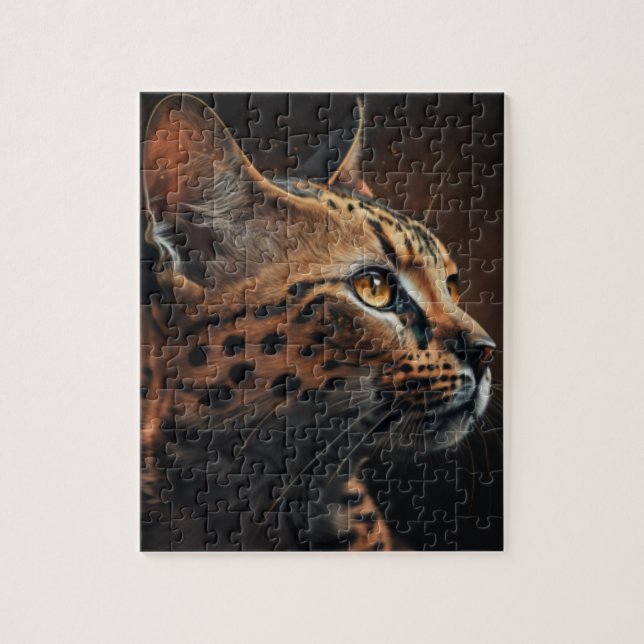 tigre de chat puzzle drôle animal (Vertical)