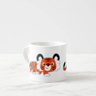 Tigre de dessin mignon sur le Prowl Espresso Mug