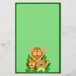 Tigre de lion et papeterie d'ours