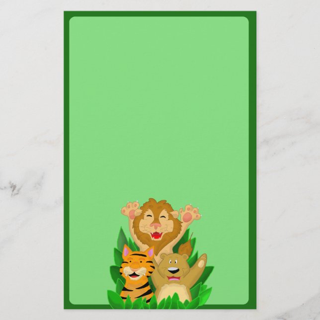 Tigre de lion et papeterie d'ours (Devant)