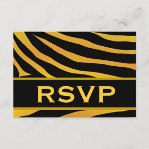 Tigre d'or et noir Imprimer RSVP réponse Mariage