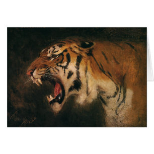 Tigre du Bengale vintage Grosse chatte Gravure, an