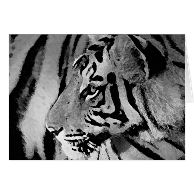 Tigre noir et blanc (Devant horizontal)