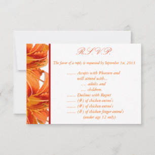 tigre orange Lilly w/St de carte- de réponse de