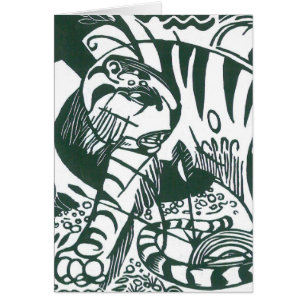 Tigre par Franz Marc, Art expressionniste vintage
