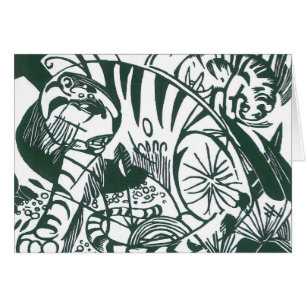 Tigre par Franz Marc, Art expressionniste vintage