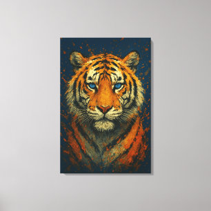 Tigre sauvage – Toile imprimée portrait audacieuse