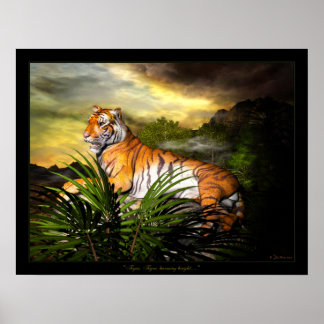 Tigre, Tigre, Brûler une affiche brillante