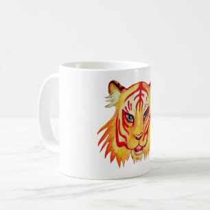 Tigre Tirage Visage 325 ml Mug blanc classique